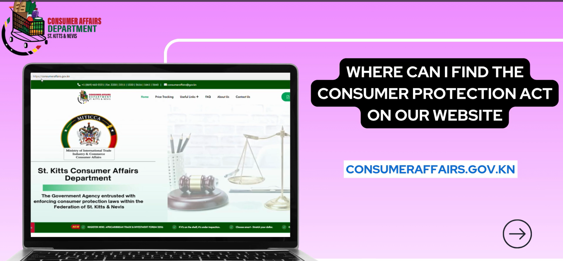 How to find the Consumer Protection Act on our website