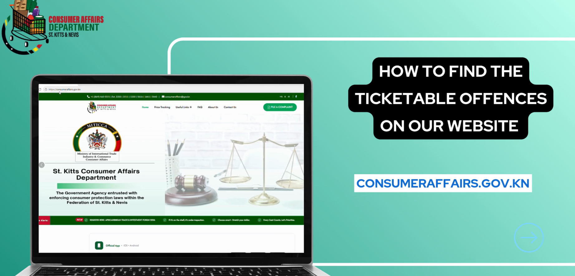 How to find the Ticketable offences on our website